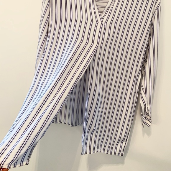 Nordstrom LUSH Striped Slit Collared Blouse - Picture 5 of 6